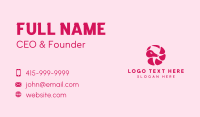 Pink Armadillo Ball Business Card