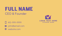 Purple Camera Letter V Business Card