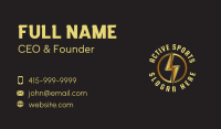 Gold Lightning Element Business Card