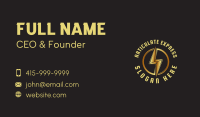 Gold Lightning Element Business Card Image Preview