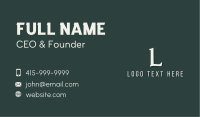 Simple Generic Lettermark Business Card