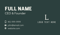 Simple Generic Lettermark Business Card