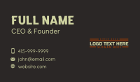 Line Masculine Wordmark Business Card