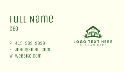 House Lawn Landscaping Business Card