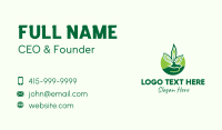 Hand Leaf Plant Business Card Design