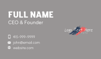 Brush Paint Wordmark Business Card