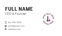 Curved Graffiti Lettermark Business Card