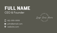 Fashion Clothing Wordmark Business Card