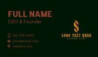 Gold Gaming Letter S Business Card