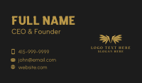 Gold Modern Wings Business Card