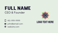 Multicolor Dotted Flower  Business Card