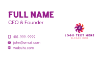 Gradient Flower Lettermark Business Card