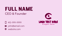 Marker Graffiti Letter C Business Card Design