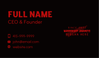 Bloody Thriller Wordmark Business Card