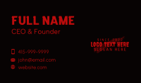 Serial Killer Business Card example 4