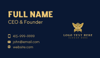 Gold Butterfly Key Business Card