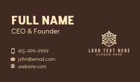 Natural Leaves Hexagon  Business Card