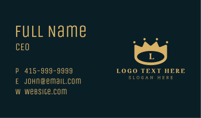 Deluxe Crown Lettermark Business Card