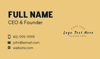 Classic Apparel Wordmark Business Card