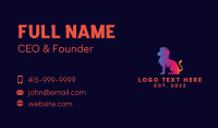 Gradient Lion Animal Business Card Design