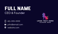 Gradient Lion Animal Business Card