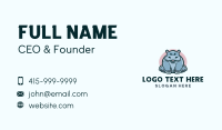 Cute Hippopotamus Animal Business Card
