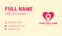 Pink Heart GPS Business Card