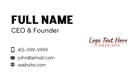Generic Handwritten Wordmark Business Card