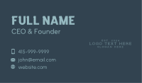 Professional Firm Wordmark Business Card