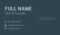 Professional Firm Wordmark Business Card Design