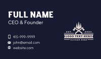 Forest Tree Axe Business Card Design