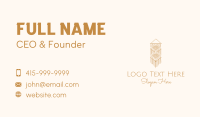 Gold Macrame Wall Decoration Business Card
