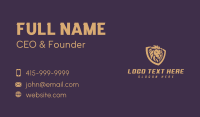 Investment Lion Shield Business Card