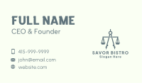 Architect Justice Scale Business Card