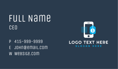 Online Commerce Phone Business Card