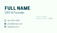 Green Business Wordmark Business Card