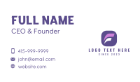 Software Programmer Letter F Business Card Design