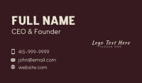 Generic  Cursive Wordmark Business Card