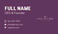 Diamond Jewelry Wordmark Business Card