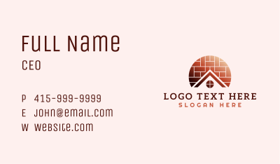 Home Brick Tiling Business Card