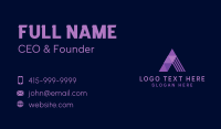 Geometric Arc Letter A Business Card