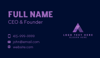 Geometric Arc Letter A Business Card