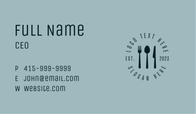Food Diner Restaurant  Business Card