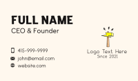 Lightning Bolt Hammer Business Card