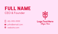 Pink Tulip Arrow Business Card