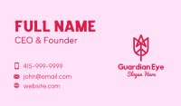 Pink Tulip Arrow Business Card Design