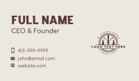 Carpenter Woodwork Chisel Business Card Design