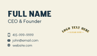 Classic Barbershop Wordmark Business Card