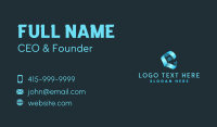Fold Startup Media Letter E Business Card Design
