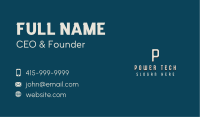 Minimalist Company Lettermark Business Card